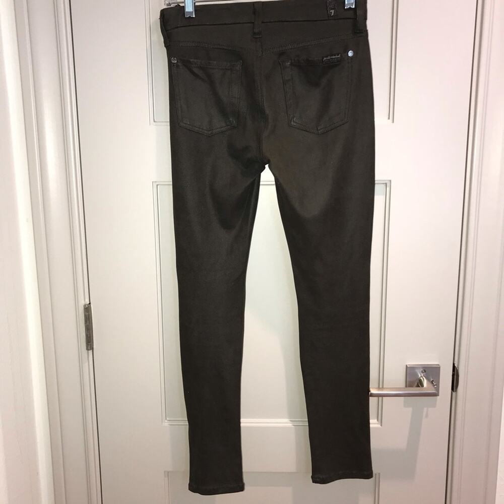 7 for All Mankind High Waisted Brown Faux Suede 25